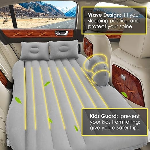 Car Travel Bed Mattress with 2 Air Pillows