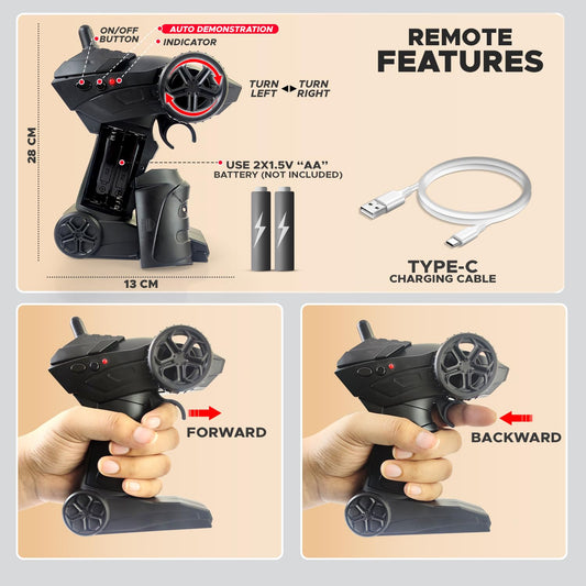 2WD 2.4 Ghz 4x4 Rally Car Remote Control Monster Truck (Green)